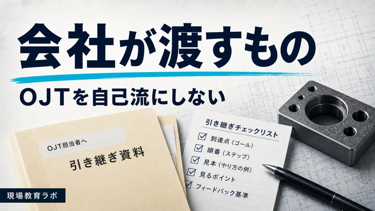OJT担当者に任せる前に会社が渡すもの