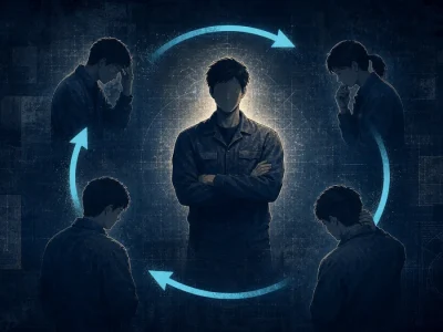 1人のエース依存で周囲が萎縮する現場のイメージ