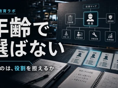 工場の班長になるには。班長は年齢で選ばない、見るのは役割を担えるか。