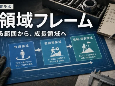 上達しない原因は努力不足ではない。若手教育で見るべき3領域フレーム。
