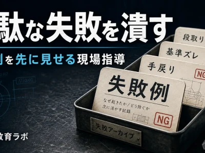 若手に失敗例を先に見せて無駄な失敗を防ぐ現場指導のアイキャッチ