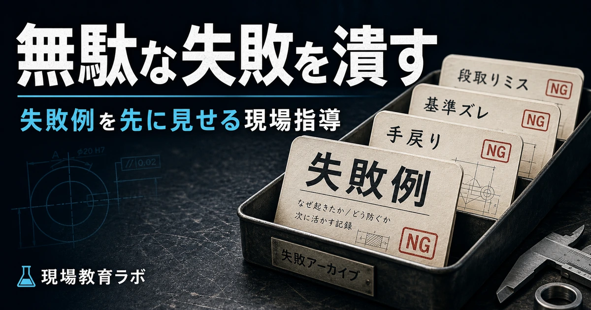 若手に失敗例を先に見せて無駄な失敗を防ぐ現場指導のアイキャッチ