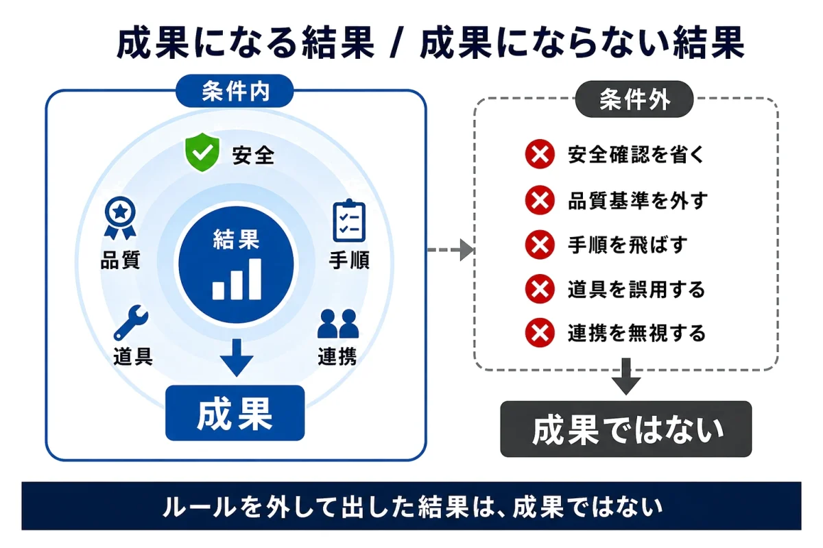 成果になる結果 / 成果にならない結果