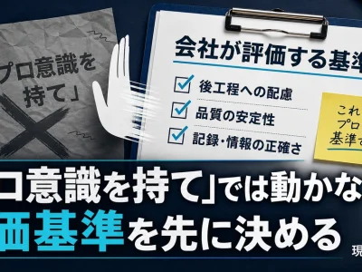 「プロ意識を持て」では動かない、評価基準を先に決める