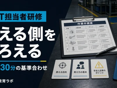 OJT担当者研修で教える側をそろえる任命前30分の基準合わせ