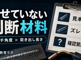 溶接の判断材料を見本・ズレ・確認質問として渡すアイキャッチ